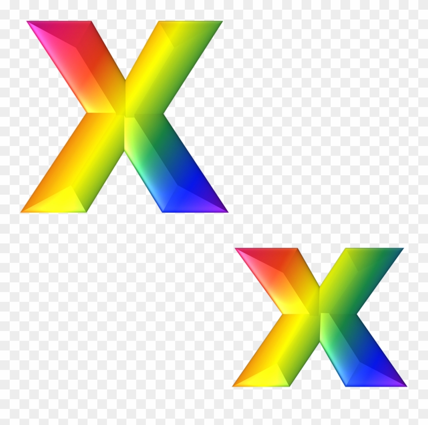 Letter X 3d Abc Alphabet Png Image - X Rainbow Clipart