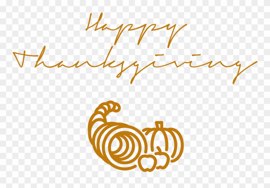 Holidays - Happy Thanksgiving Text Png Clipart