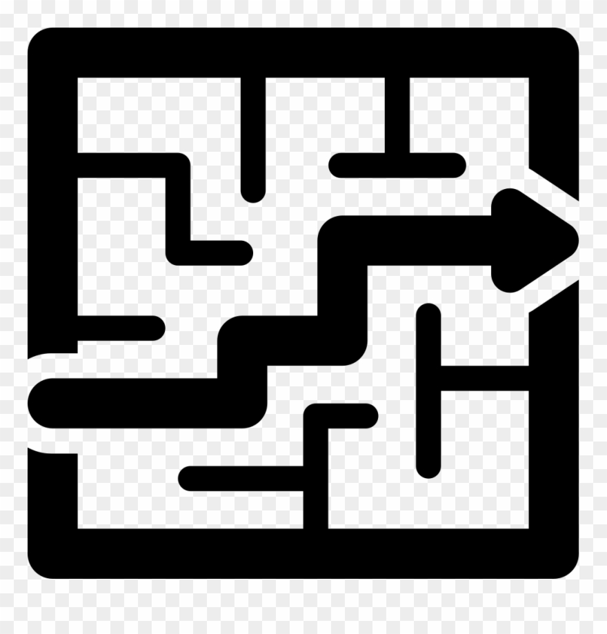 Labyrinth And Arrow Comments - Labirint Icon Png Clipart