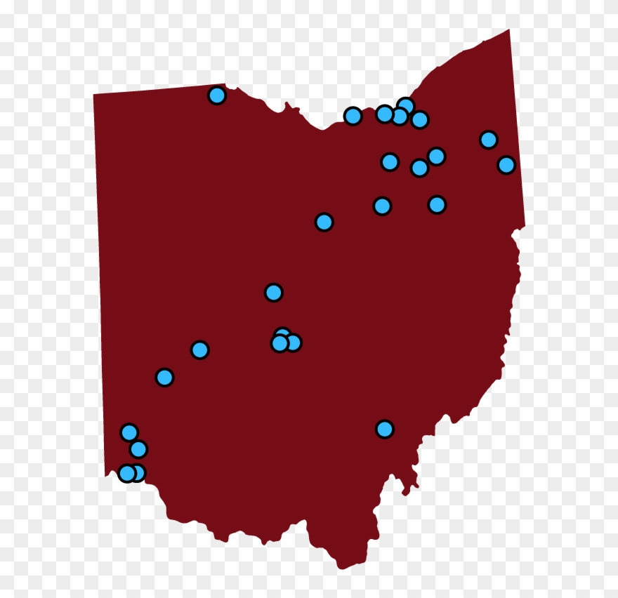 Planned Parenthood Centers - Ohio Map Black Clipart