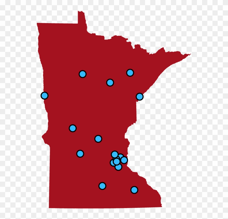 Planned Parenthood Centers - Minnesota Republican Democrat Map Clipart