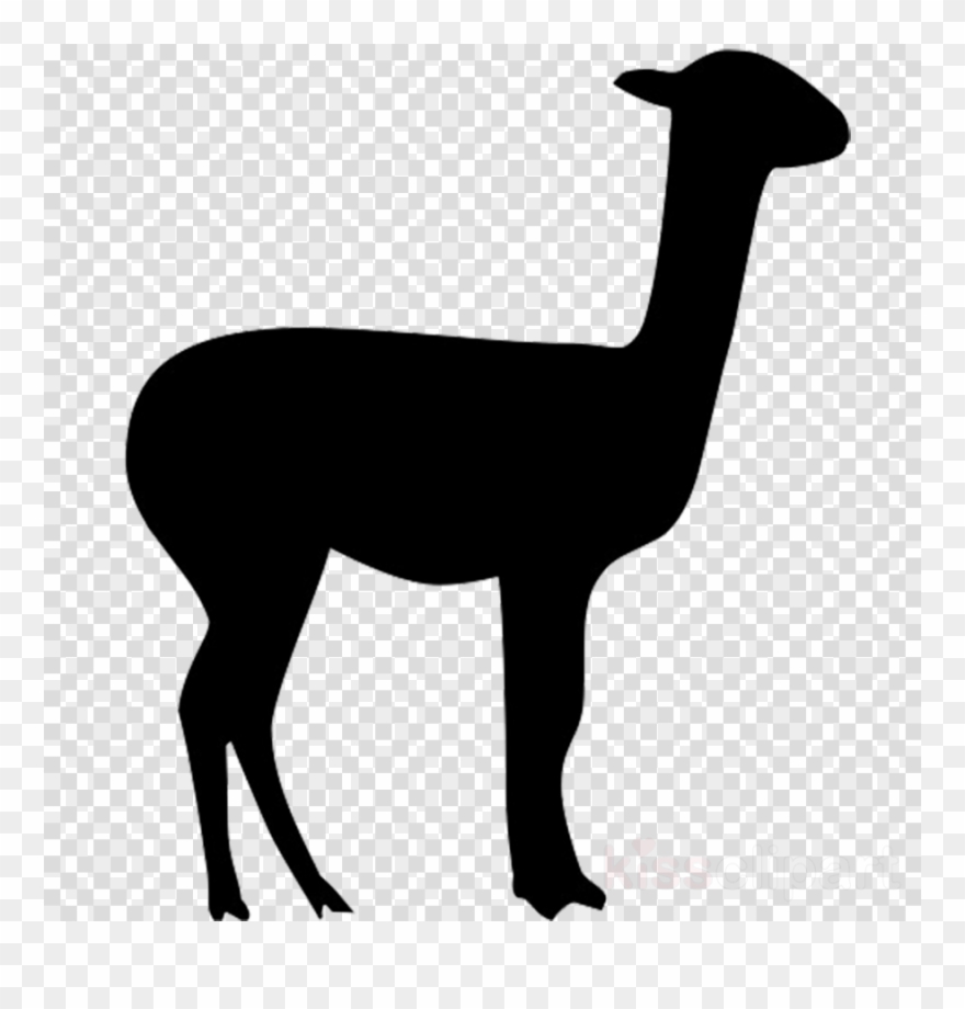 Download Llama Silhouette Transparent Clipart Llama - Vicuna Silhouette - Png Download