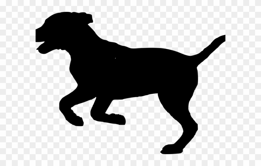 Shadow Clipart Husky - Running Dog Silhouette Clip Art - Png Download