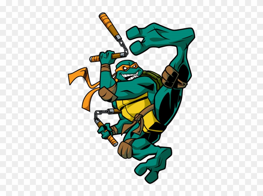 Hd Wallpapers Online Coloring Pages Ninja Turtles - Michelangelo Ninja Turtle Clipart - Png Download
