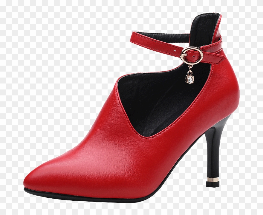 Cheapest Women High Heel Pointed Toe Ankle Strap Sexy - Basic Pump Clipart