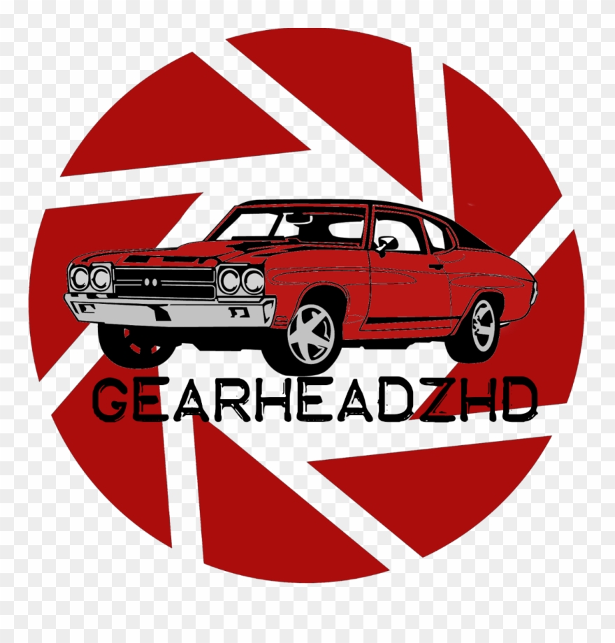 Gearheadzhd - Classic Car Wall Art Decal Sticker, Black, Size Medium Clipart