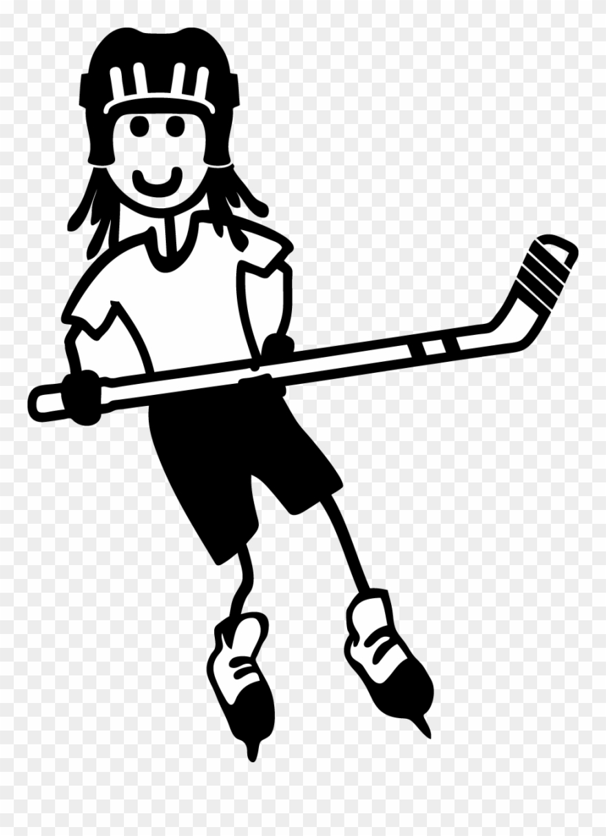 Vector Library Download Stick And Puck At Getdrawings - Girl Hockey Stick Figure Clipart