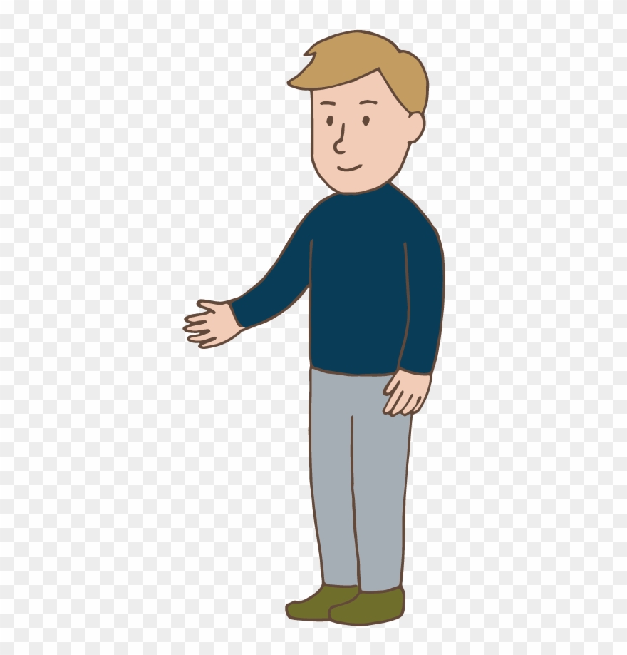 Man Seeking To Shake Hands - Illustration Clipart