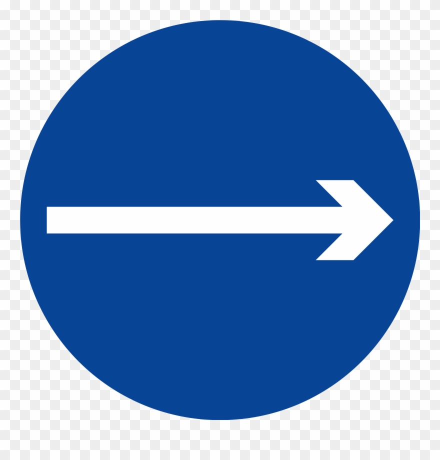Open - Directions Which Vehicles Are Obliged To Follow Sign Clipart