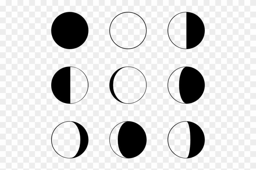 Grunge Crescent Moon Vector Icon Vector - Moon Phases Vector Png Clipart