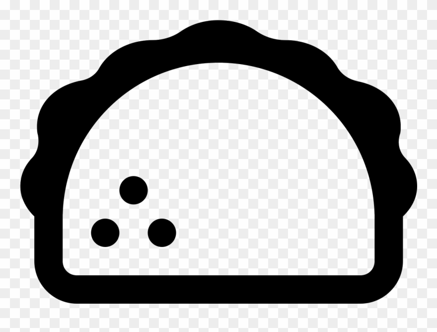 Computer Icons Bread Food Transprent Area Smile - Black And White Taco Icon Clipart