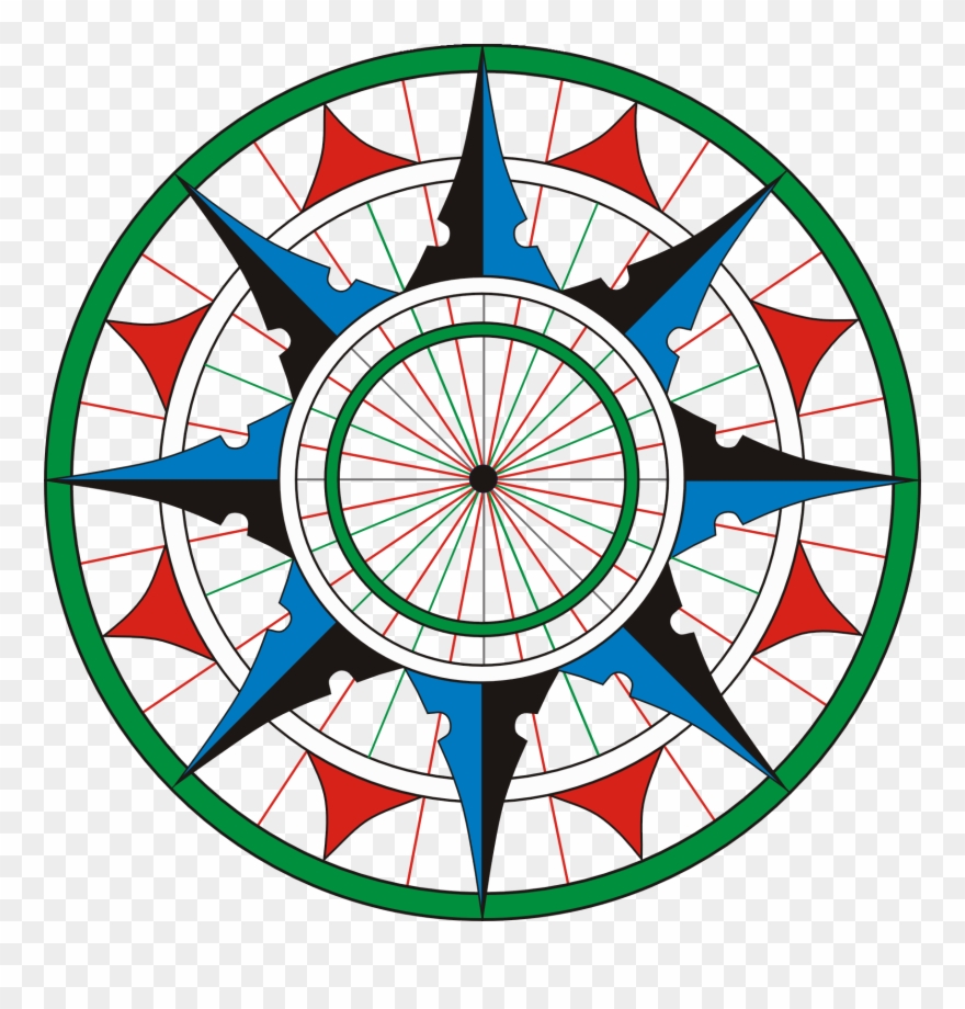 Reinel Wind Rose Round - Png Round Clipart