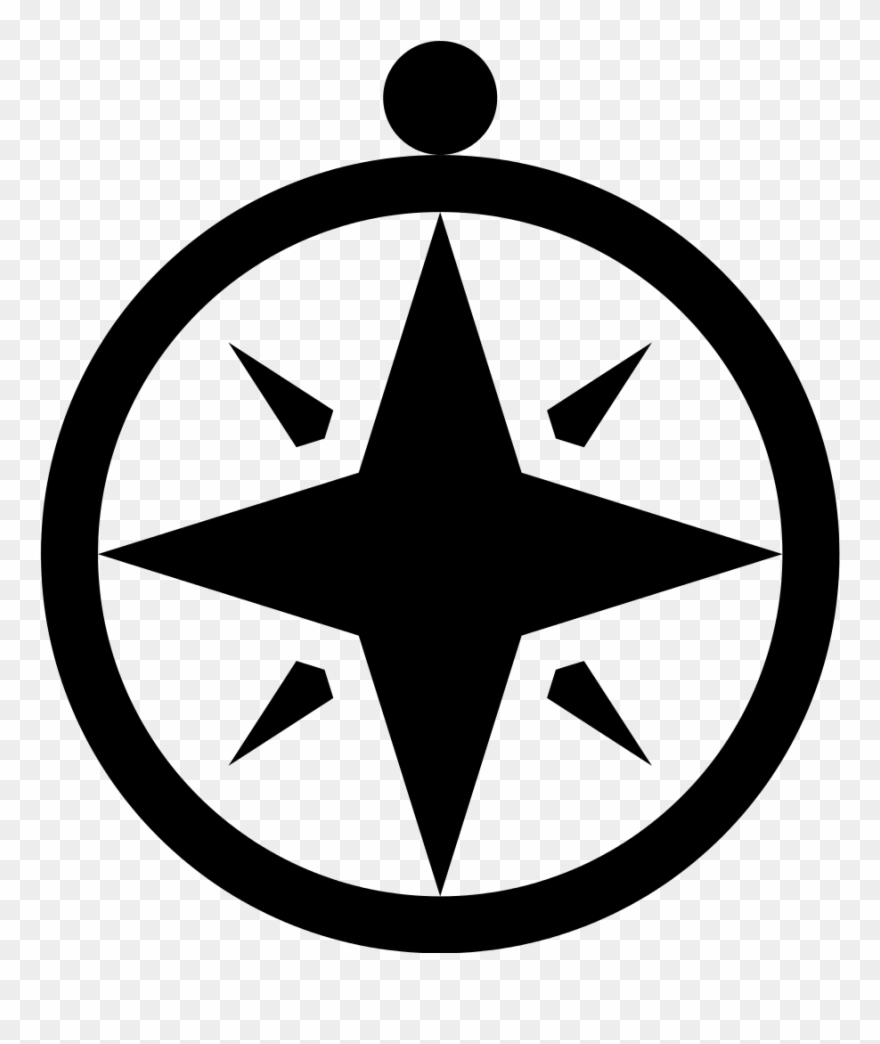 Simpleicons Places Compass With Winds Star - Compass Free Icon Clipart