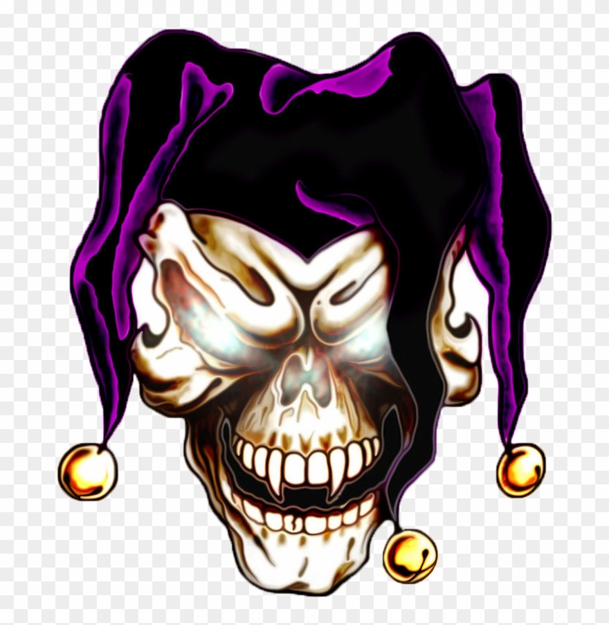 Insanity - Joker Skull Tattoo Designs Clipart