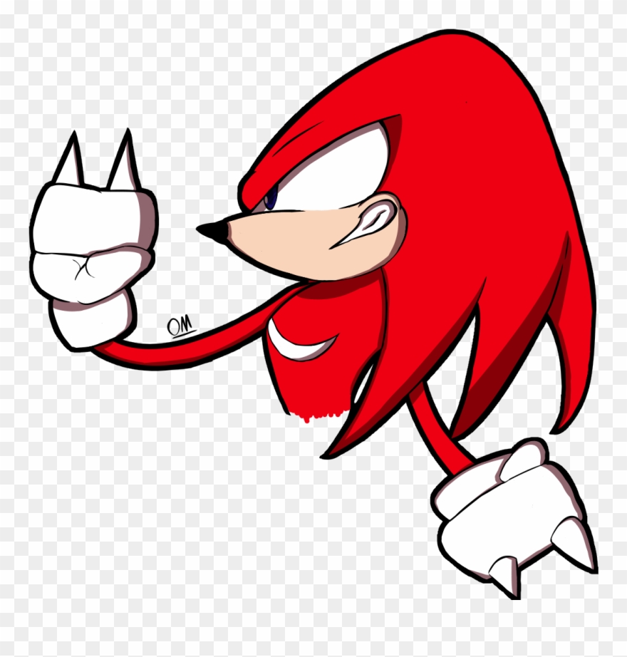 First Finished Drawing Of Knuckles That I Drew - Cartoon Clipart