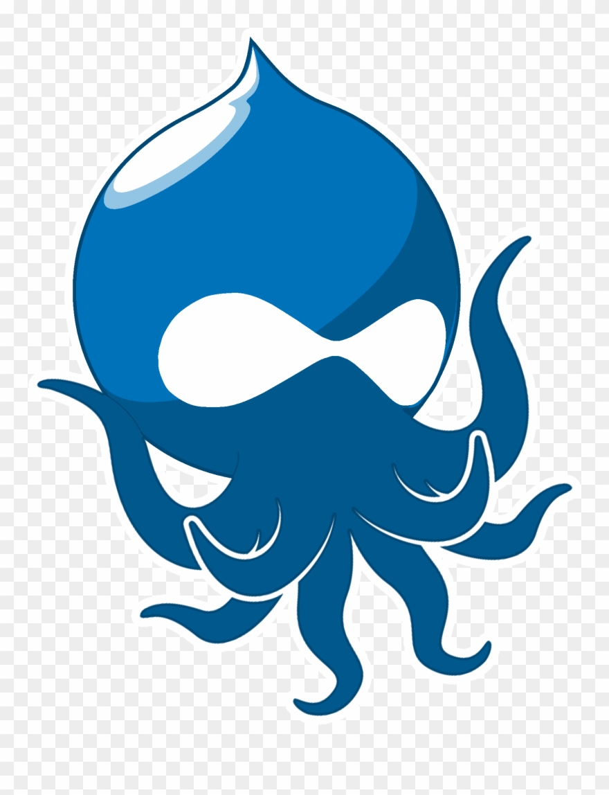 Cthulhu Drupal Icon - Water Drop With Face Logo Clipart