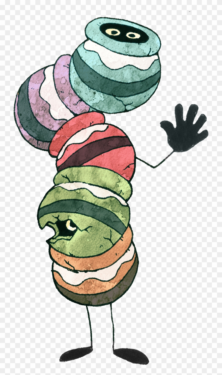 Pot Friends Creatures That Hide In Pots - Illustration Clipart