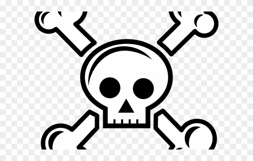 Deadth Clipart Pirate Skull - Goth Skull And Crossbones - Png Download