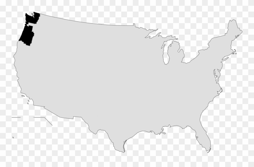 Cascadia Map Us - Political Geography Of Campaign Finance Clipart