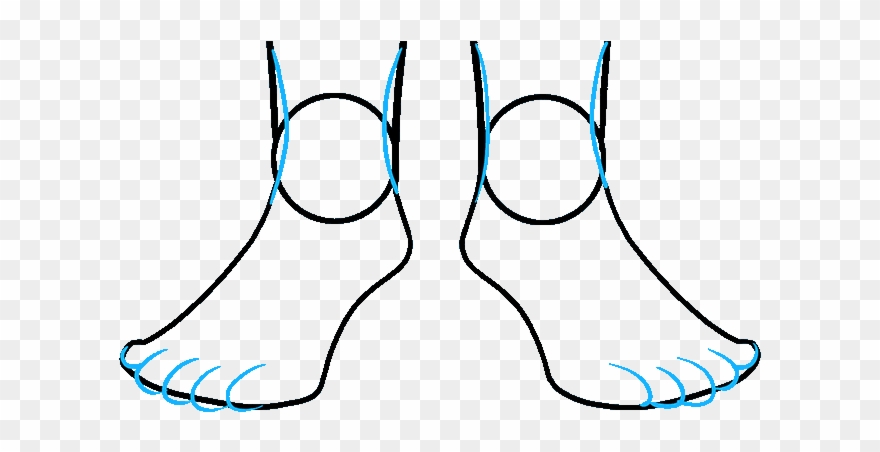 How To Draw Feet - Drawing Clipart