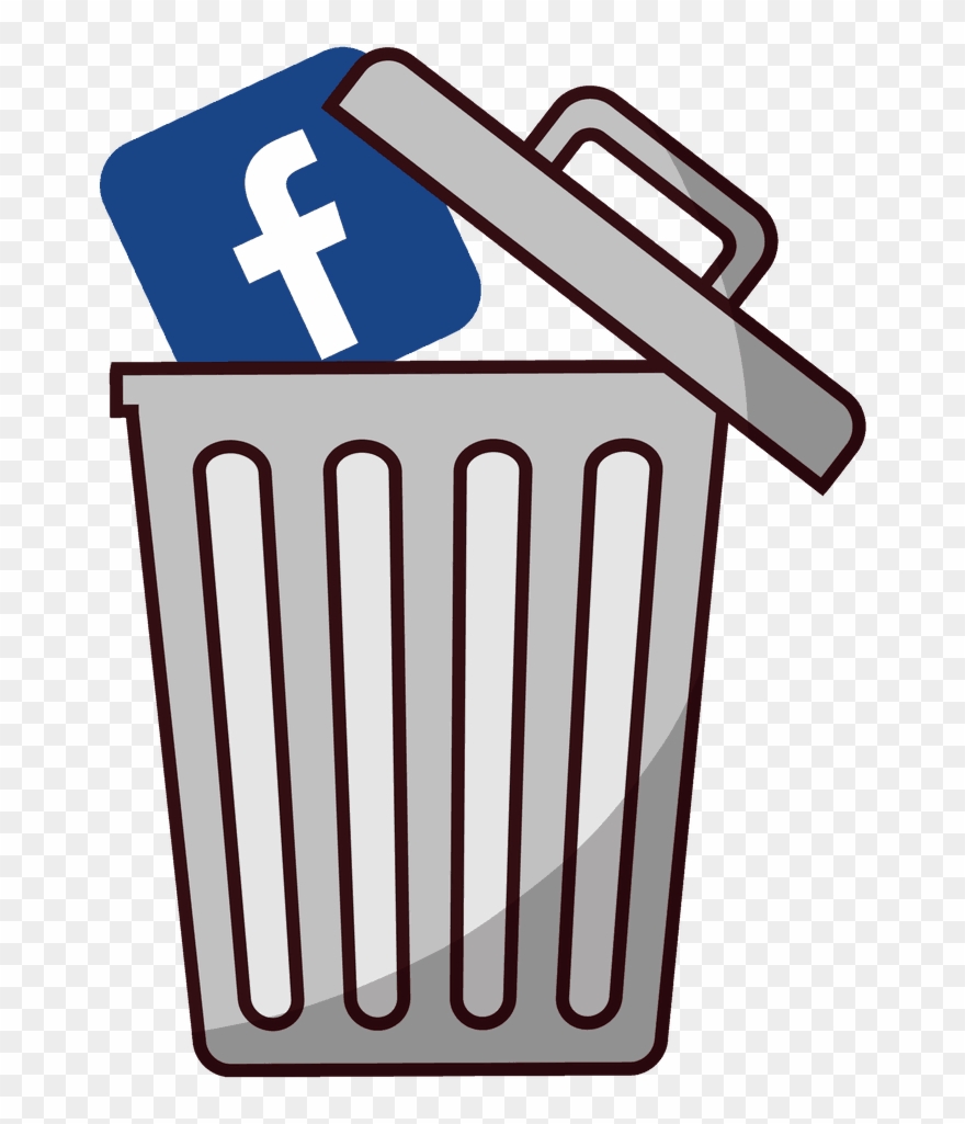 Putting The Facebook Icon In A Trash Can - Waste Container Clipart