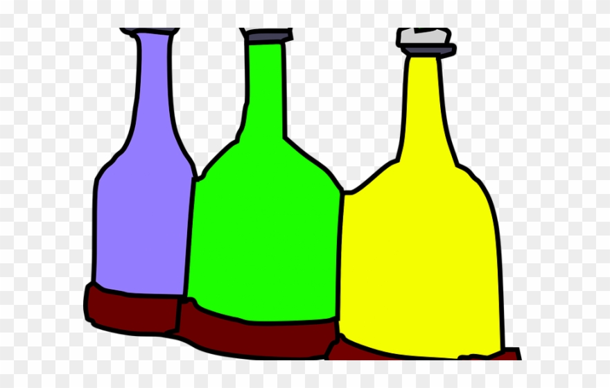 Water Bottle Clipart Animated - Cartoon Glass Bottles - Png Download