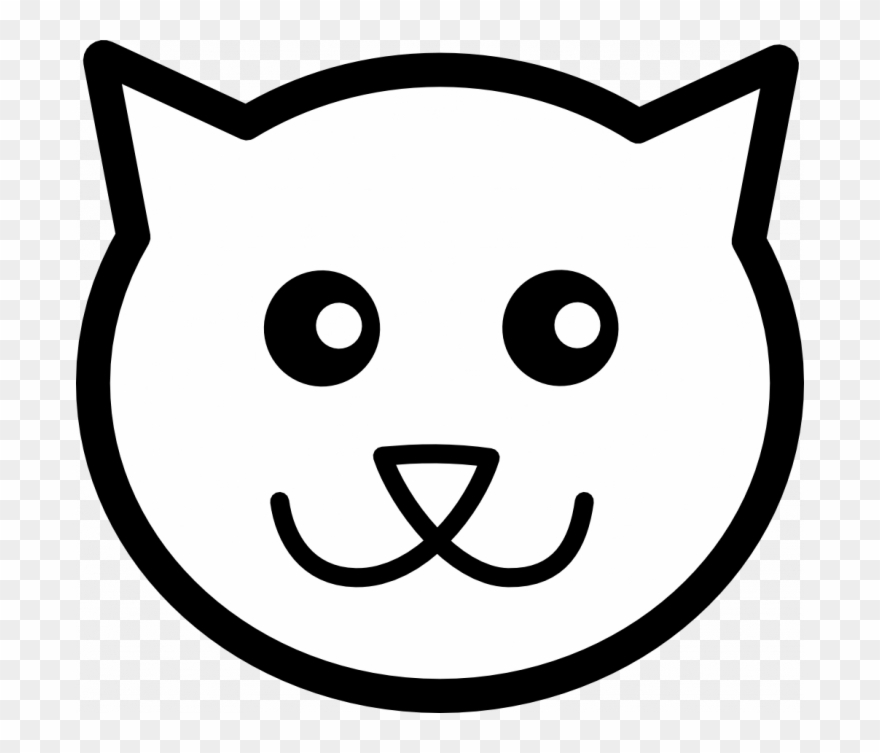 Cat Face Coloring Page Murderthestout - Cat Face Cartoon Drawing Clipart
