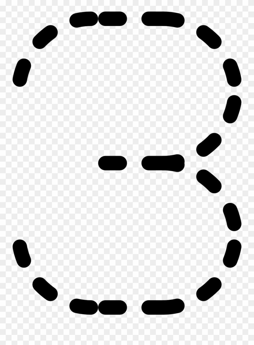 Numbers Digits Dotted - Tracing Letter S Clipart