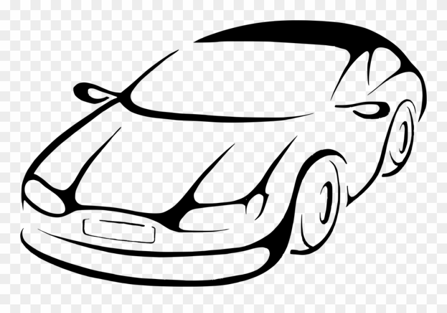 Car Line Art Clipart
