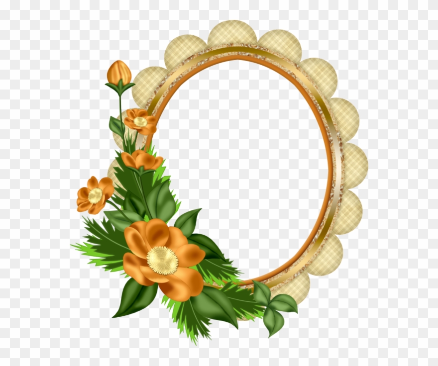 Marcos Decorativos, Dibujo, Corazones, Bordes Y Marcos, - Flower Photo Frame Png Clipart