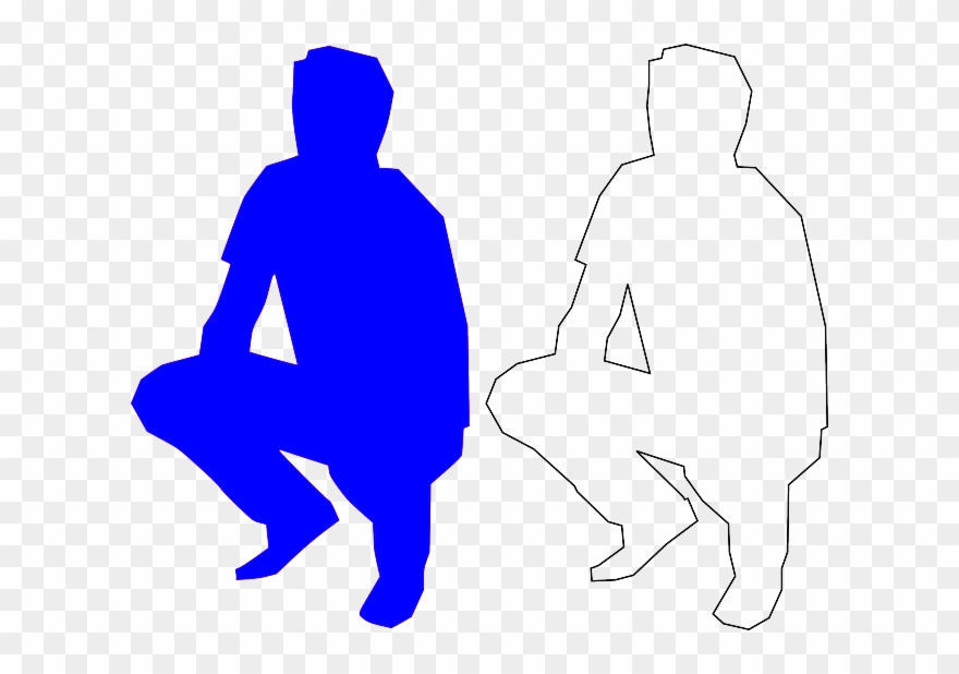 Squatting-42546 - Draw A Man Squatting Clipart