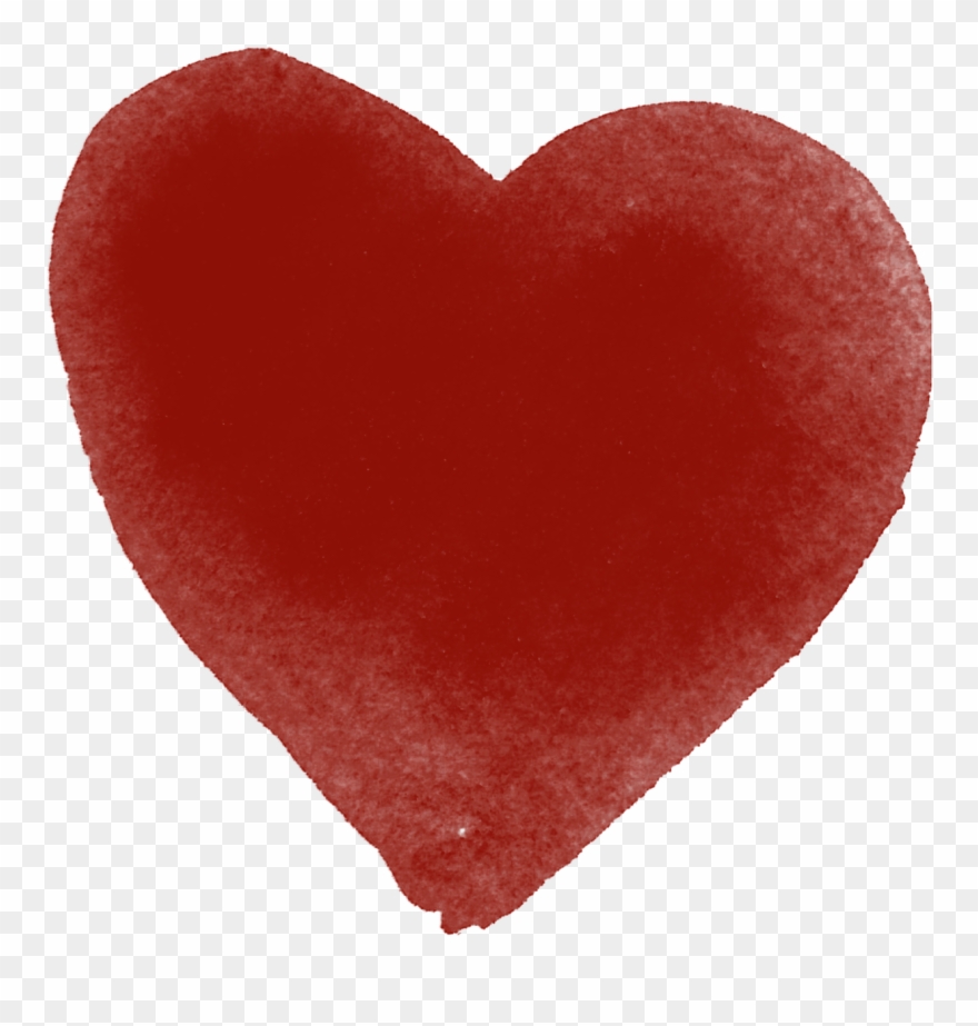 Heart Water Color Brush Love Png Image - Brush Heart Png Clipart