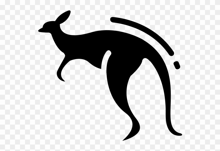 Kangaroo Rubber Stamp - Logo Clipart