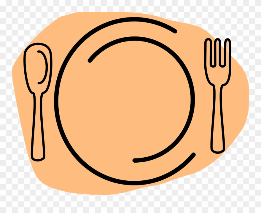 Ham Dinner Cliparts 7, Buy Clip Art - Spoon And Fork - Png Download