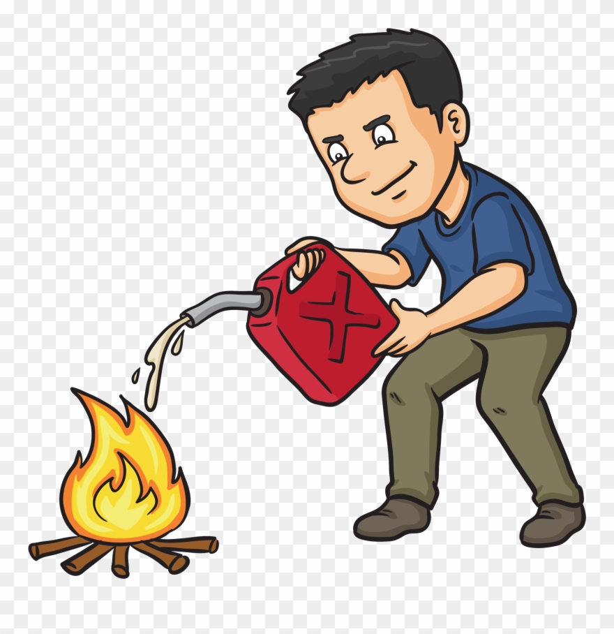 It Is Debatable What The Biggest Factor In Getting - Adding Gas To A Fire Clipart