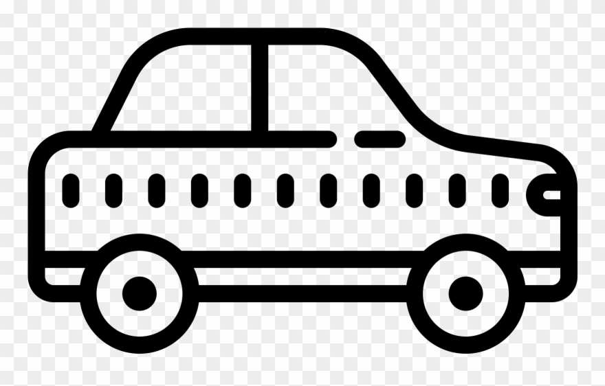 Sedan Icon Black - Food Delivery Clipart Black And White - Png Download