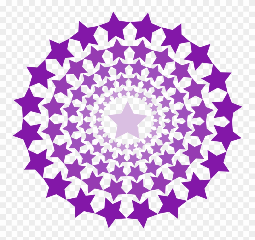 Borders And Frames Circle Halftone Computer Icons - Purple Stars Clipart Png Transparent Png