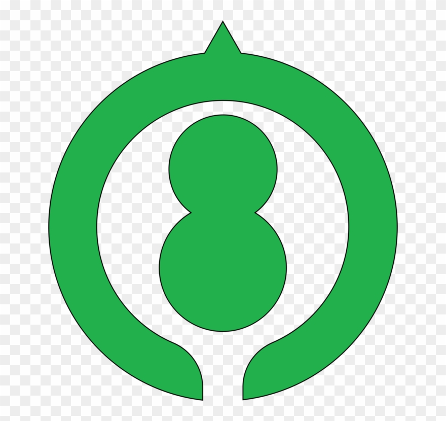 Green Circle Point Leaf Smiley - Miya, Gifu Clipart