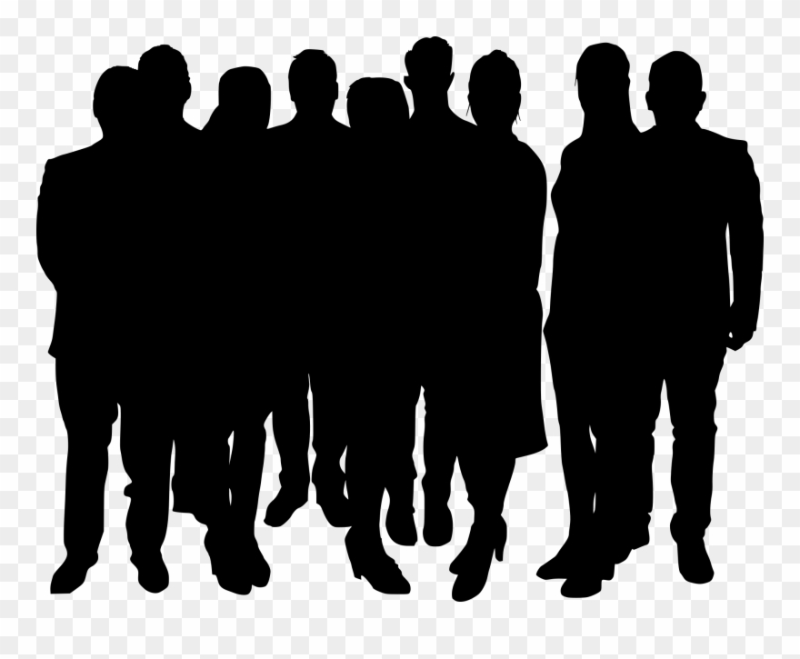 Crowd Png - Group Of People Silhouette Png Clipart