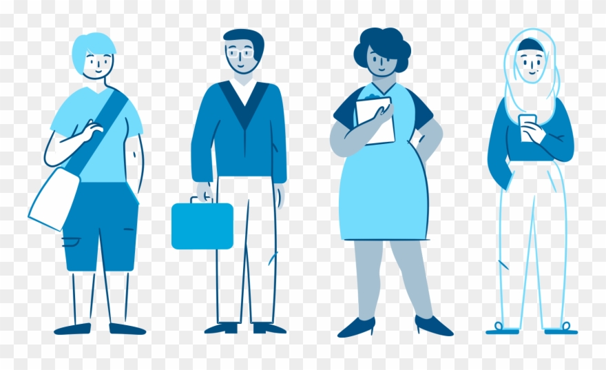 Full-body Design Of Different Characters - Illustration Clipart