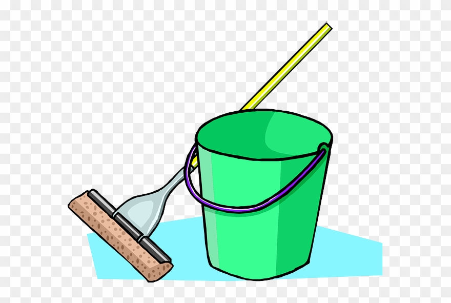Perspective Phone - Cartoon Mop And Bucket Clipart