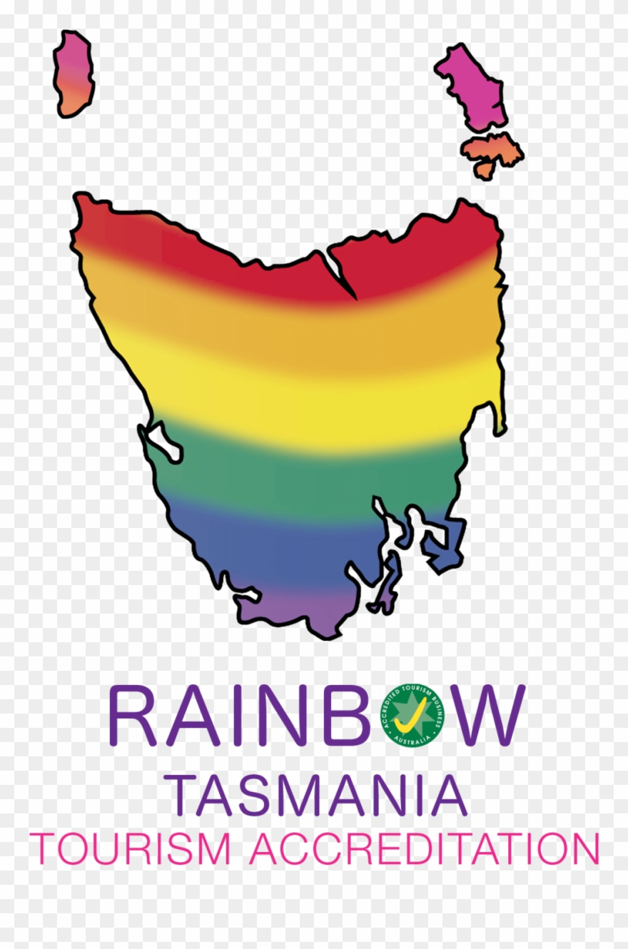 Rainbow Tasmania Tourism Accreditation Logo - Accredited Tourism Business Australia Clipart