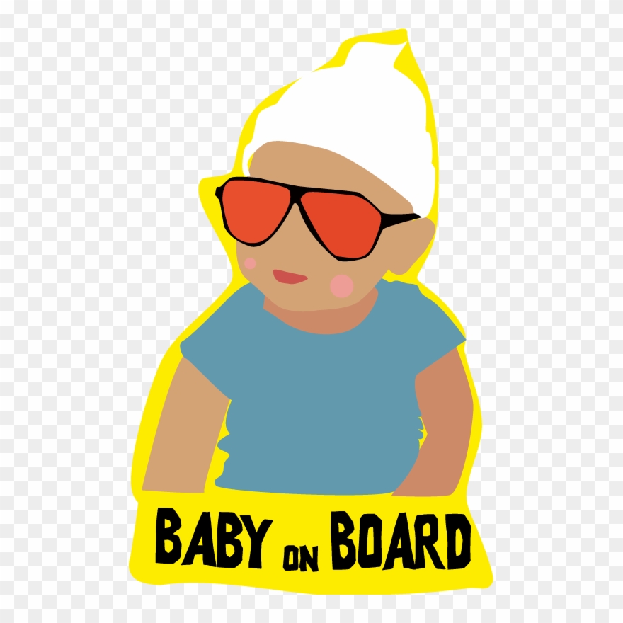 Hangover Baby On Board Car Sticker - Size? Clipart