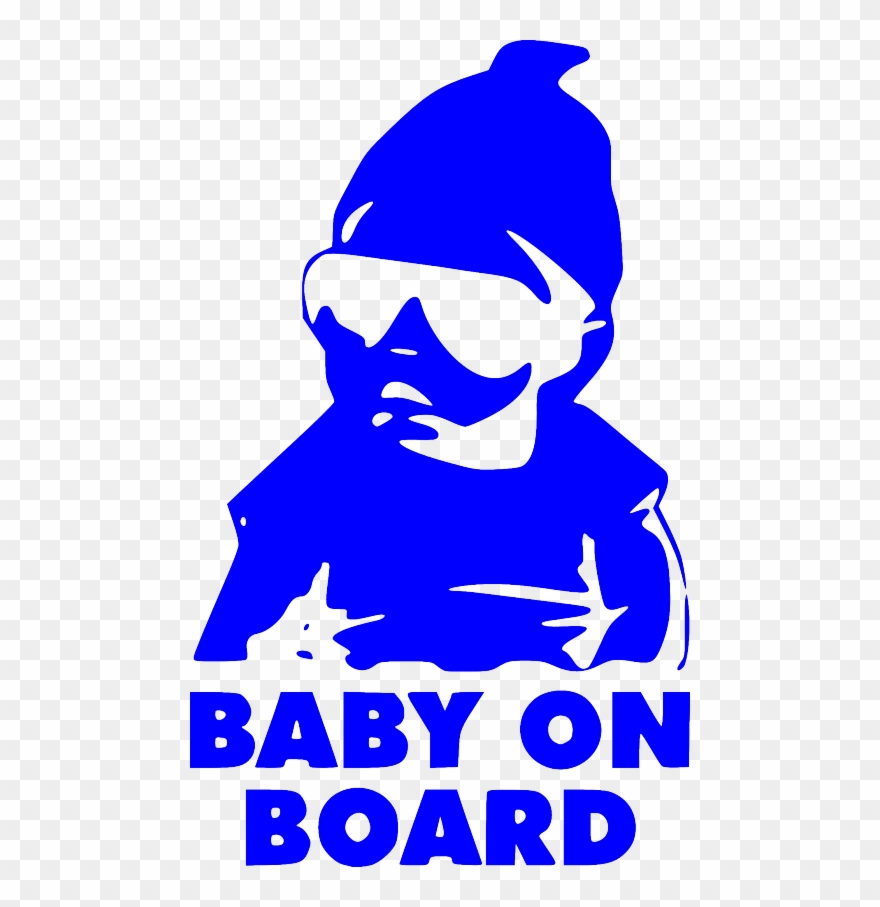 Please Note That The White Image Is A White Sticker - Sticker Baby In Car Clipart