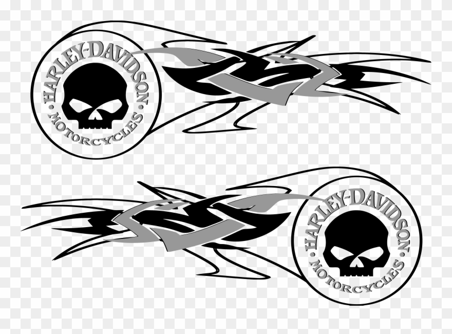 Harley Davidson Decals, Stencil Vinyl, Stencils, Tank - Mdshop Harley Davidson Logo Skull Drawstring Backpack Clipart