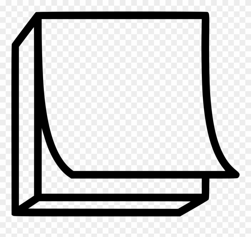 Png File - Post-it Block Clipart