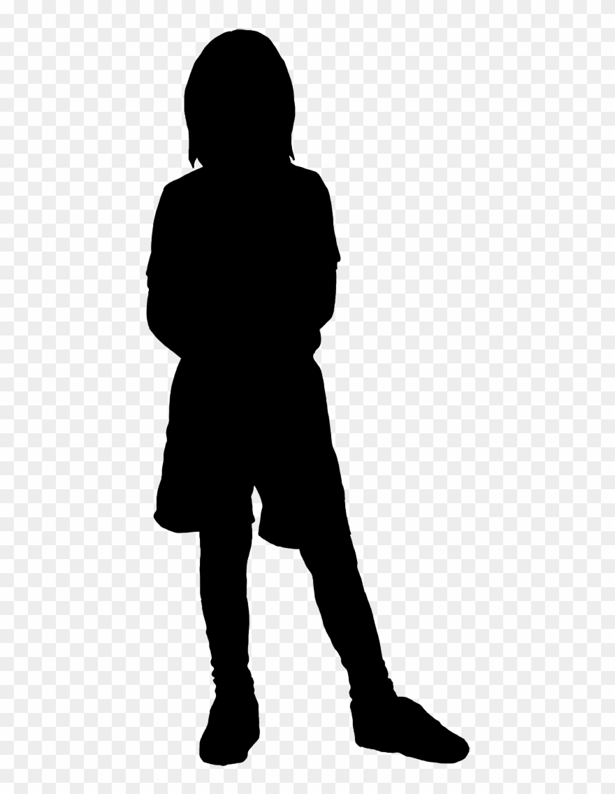 Beautiful Silhouettes Of Children - Girl Kid Silhouette Clipart