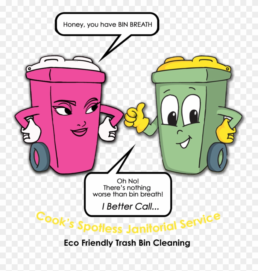 Does Your Trash Bin Have Bin Breath - Cartoon Garbage Can Clipart - Png Download