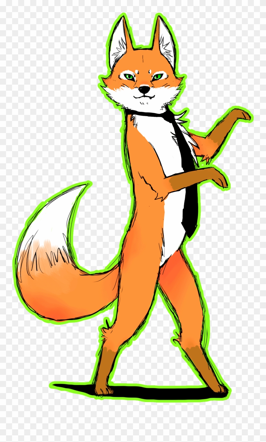 Png Gif Dancing Fox Images Download Banner Black And - Cute Animated Fox Gif Clipart