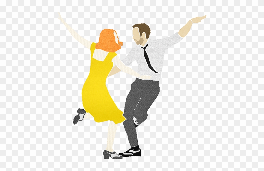 Animated People Dancing Gifs - La La Land Illustration Clipart
